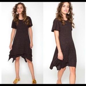 Black asymmetrical dress Anthropologie